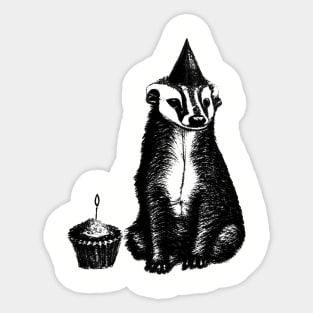 Party Badger Sticker